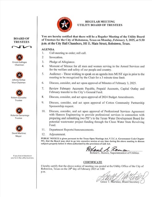 AGENDA