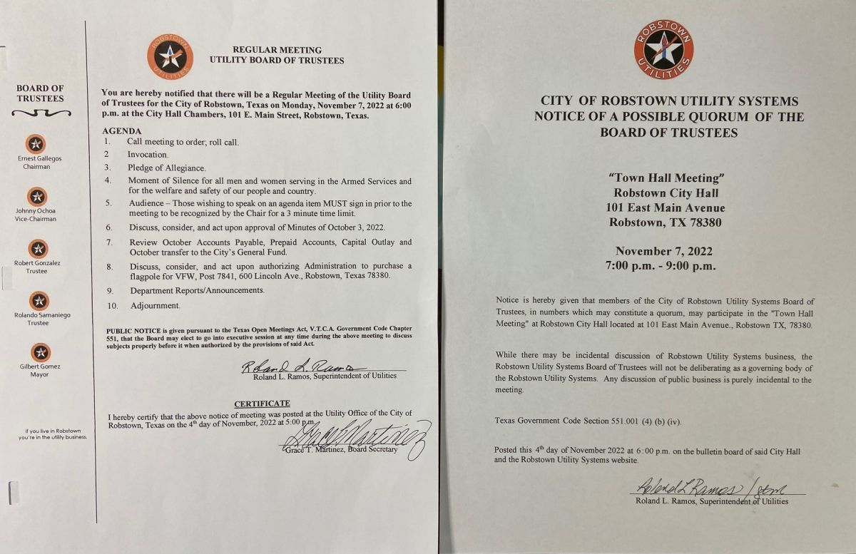 Board Members Robstown Utility Systems